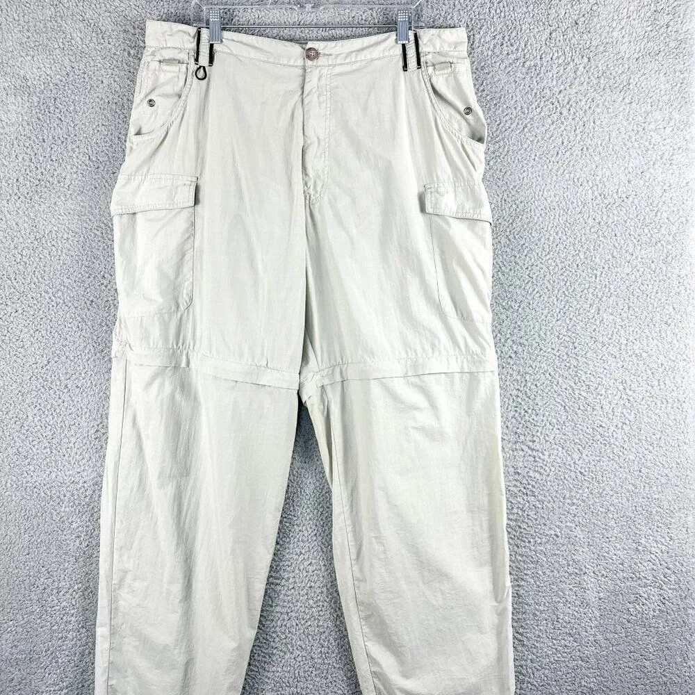 Redington Convertible Pants Mens 38 Tan Fishing Cargo Nylon‎ Mesh Lined Outdoor